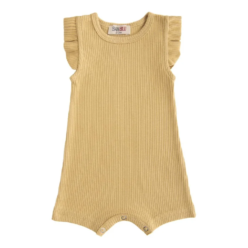 Classic Yellow Biscotti Ruffle Modal Shortie