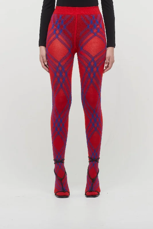 Feminine Charm Burberry Argyle Tights in Pillar and Knight