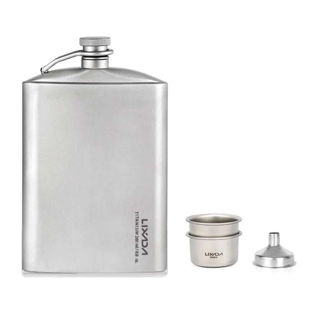 Innovative Design Lixada 260ml Leakproof Titanium Flask Alcohol Whisky Wine Flask With Cup Set Good For Outdoor Camping Backpacking Travel Picnic Innovative Design Lixada 260ml Leakproof Titanium Flask Alcohol Whisky Wine Flask With Cup Set Good For Outdoor Camping Backpacking Travel Picnic