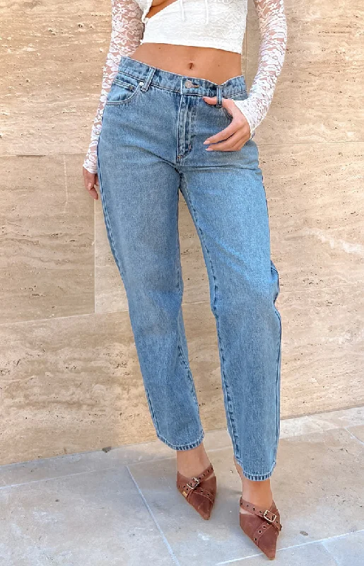 British Style Abrand Scout 95 Mid Straight Crop Blue Jeans